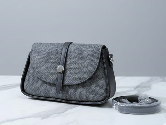 Fineur Collection Beige Textured Crossbody Bag