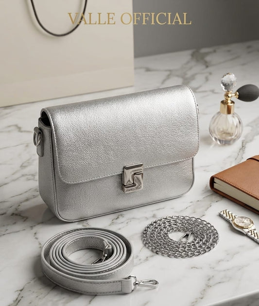 Valle Official Metallic Silver Crossbody