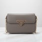 Saffiano Leather Flap Shoulder Bag